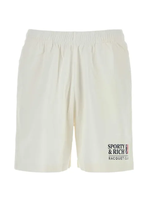 Sporty & Rich logo-print elasticated shorts Neutrals SH039710431WH01