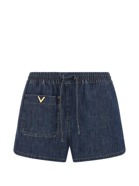 Valentino Garavani VLogo chambray shorts Blue B3DD22A9YA528