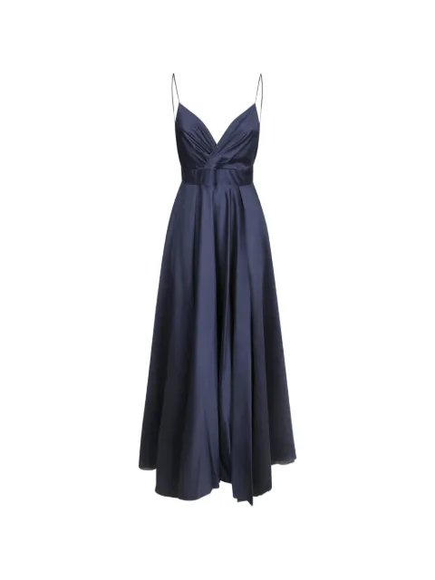 Blanca Vita maxi bow-detail pleated dress Blue ABISSO1824TOPAZIO