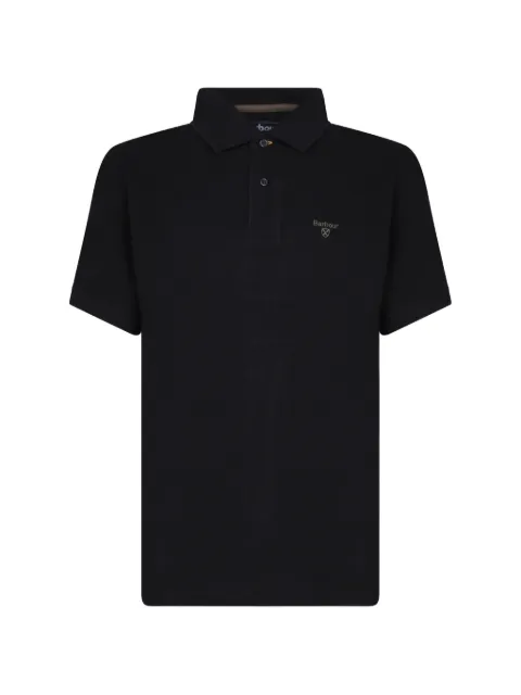 Barbour logo-embroidered polo shirt Black ERR1367MMLBK31