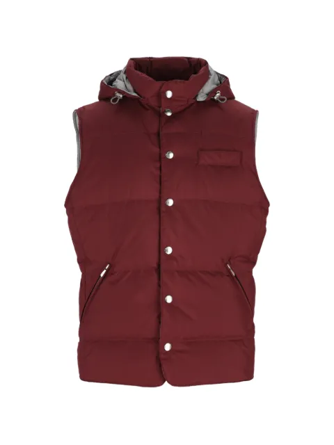 Brunello Cucinelli hooded padded gilet Red MV4081628CWB13