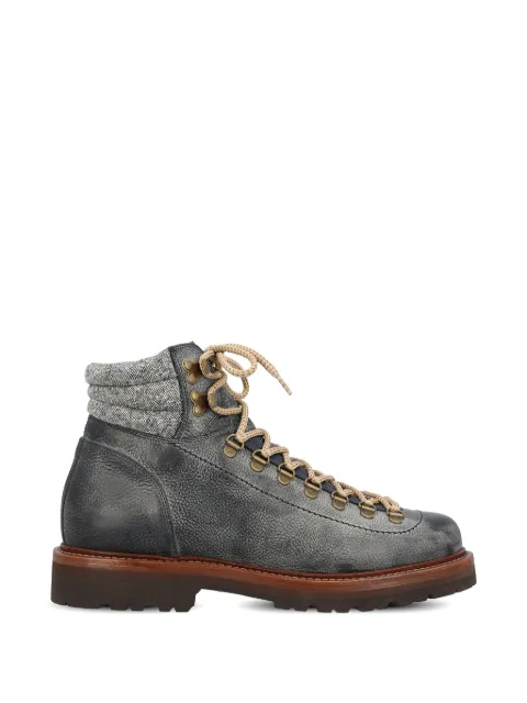 Brunello Cucinelli leather panelled boots Blue MZURCCS890CSD16