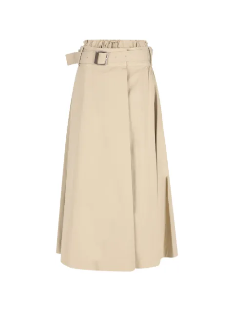 LOEWE belted pleated midi skirt Neutrals S359Y08XBP