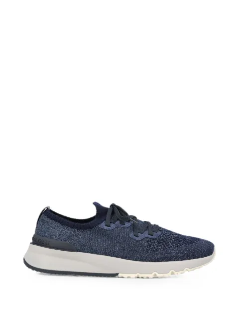 Brunello Cucinelli knit lace-up sneakers Blue MZUKISO250CBJ51