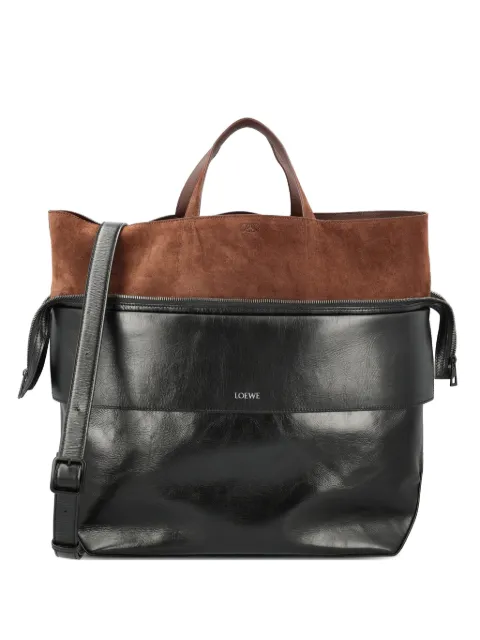 LOEWE large Switch leather suede tote bag Black B143BEXX01