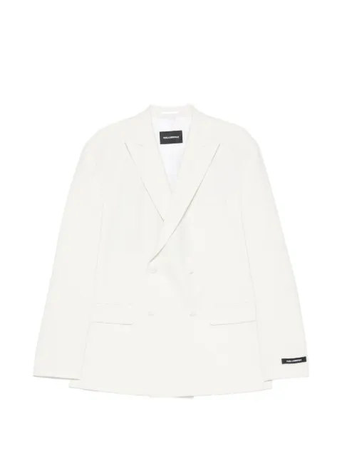 Karl Lagerfeld double-breasted peak-lapels blazer White 155103561031