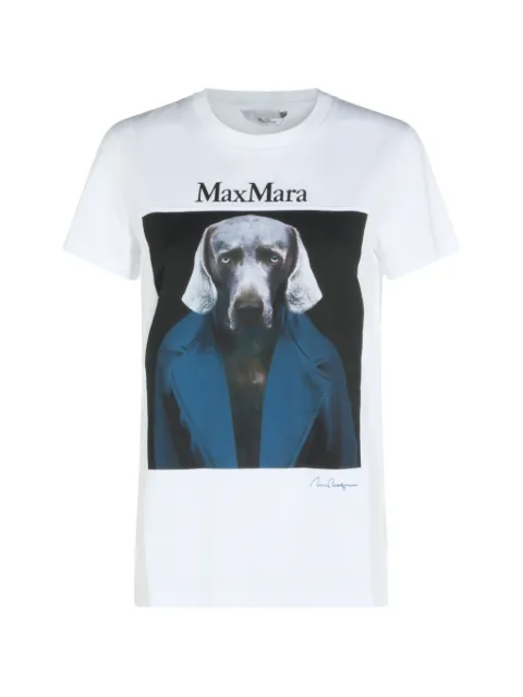 Max Mara photographic-print logo-print T-shirt White 2621946071600