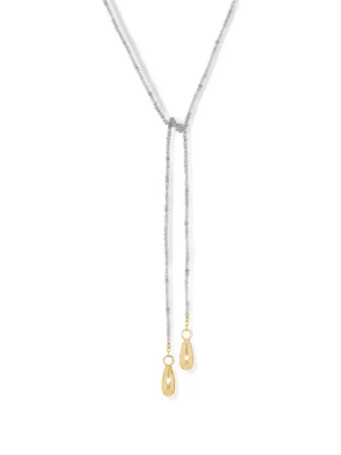 Marlyn Schiff beaded drop-pendant necklace Gold 3808N