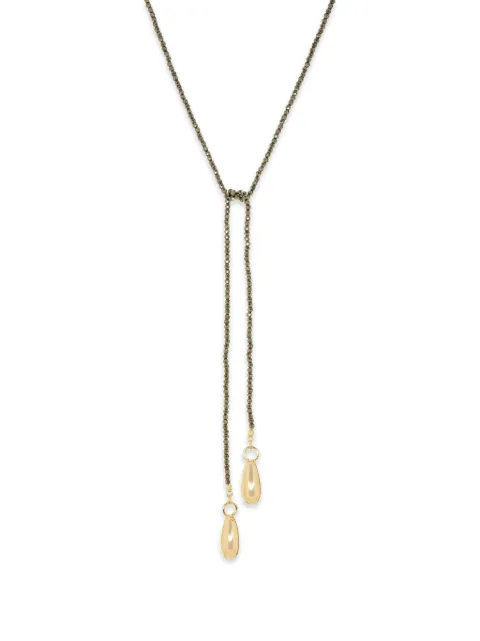 Marlyn Schiff Sage beaded necklace Grey 3808NP