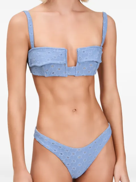 Devon Windsor Larissa low-rise bikini bottoms Blue SU26122B