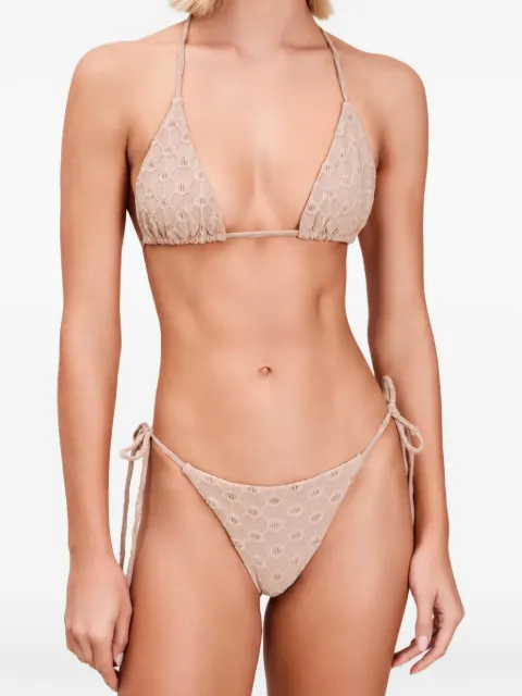 Devon Windsor Eadie tie-fastening bikini short Neutrals SU26417B