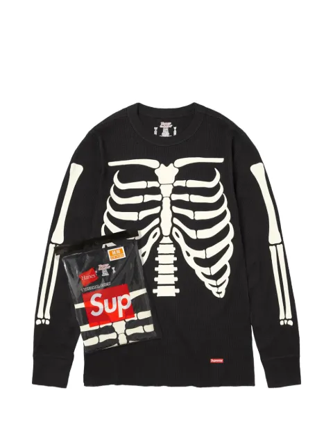 Supreme skeleton-print T-shirt Black SU27724