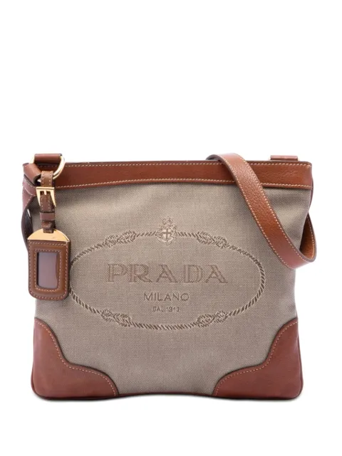 Prada Pre-Owned 2010-2026 Canvas Canapa Logo crossbody bag Neutrals HKNPKDS21Q4GC0V7