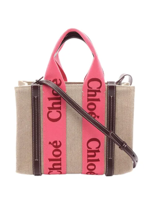 Chloé Pre-Owned 2010-2026 Small Canvas Woody Tote satchel Neutrals RX0G0F6CUQME6J5G