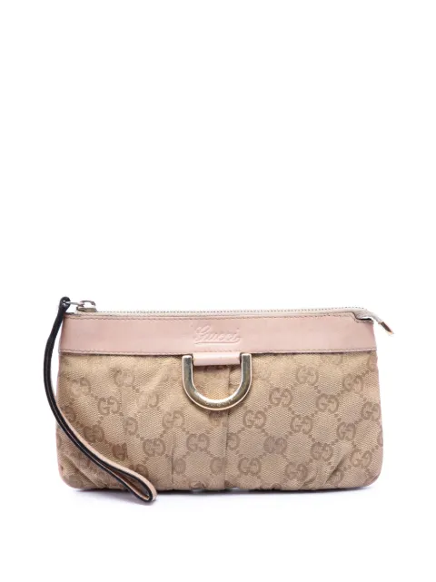 Gucci Pre-Owned 2000-2015 GG Canvas Abbey D Ring Wristlet pouch Neutrals XWBET24MXVHELEV8