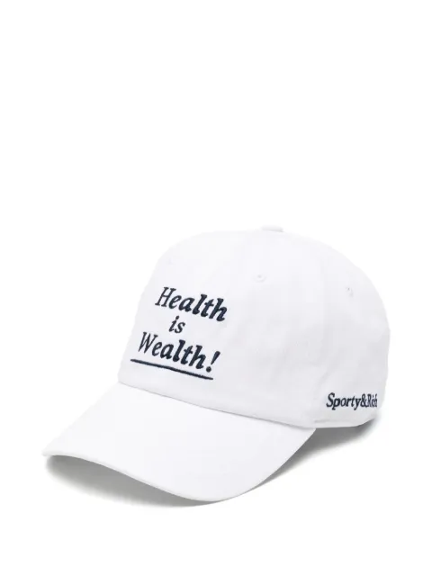 Sporty & Rich logo-embroidered baseball cap White AC04077006WH