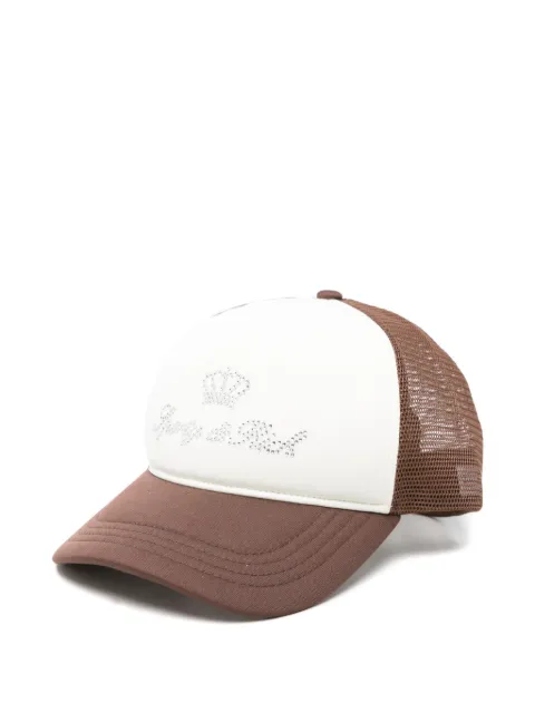 Sporty & Rich rhinestone-embellishment baseball cap Brown AC100716689WH