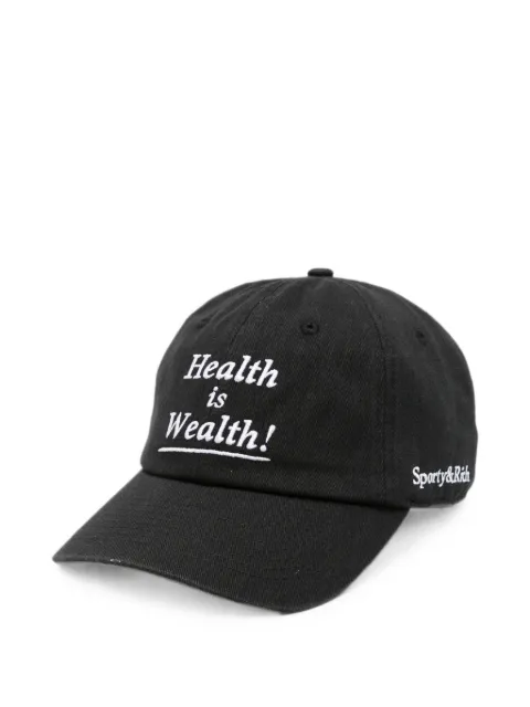 Sporty & Rich logo-embroidered baseball cap Black AC04077006BA