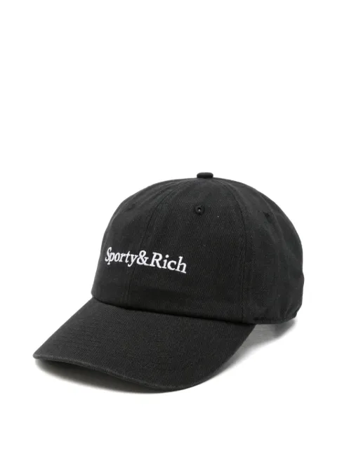 Sporty & Rich logo-embroidered baseball cap Black AC04077300BA