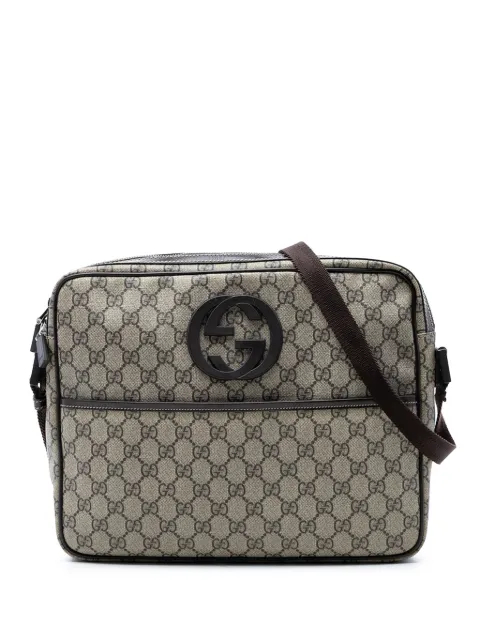 Gucci Pre-Owned 2016-2026 GG Supreme Interlocking G crossbody bag Neutrals UONH1GYXJWS5JE79