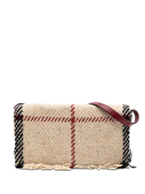 Burberry Pre-Owned 2000-2017 Mega Check Wool shoulder bag Neutrals UJPUDSNWGSA6NBB1