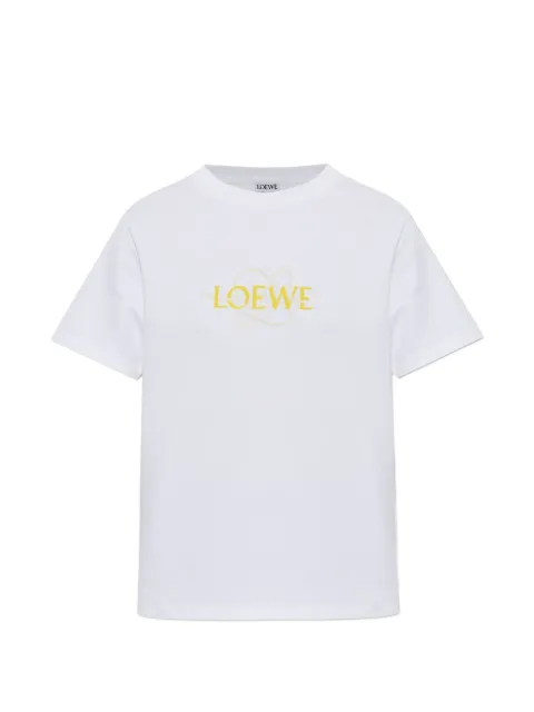 LOEWE logo-embroidered T-shirt White S359Y22XAV