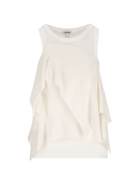 LOEWE layered ruffled top White S359Y55K75