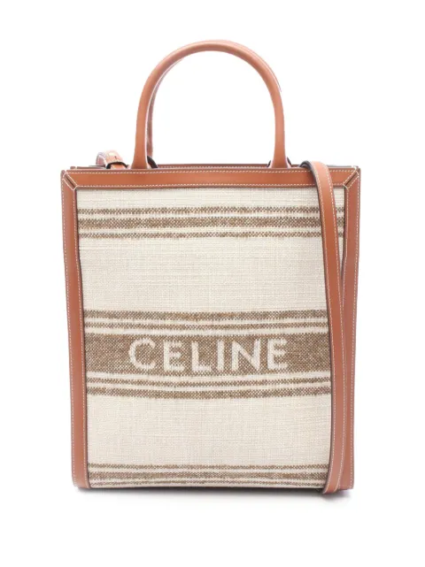Celine Pre-Owned 2021-2026 Small Canvas Vertical Cabas Tote satchel Neutrals AMYC3QWC1NSFRZNR