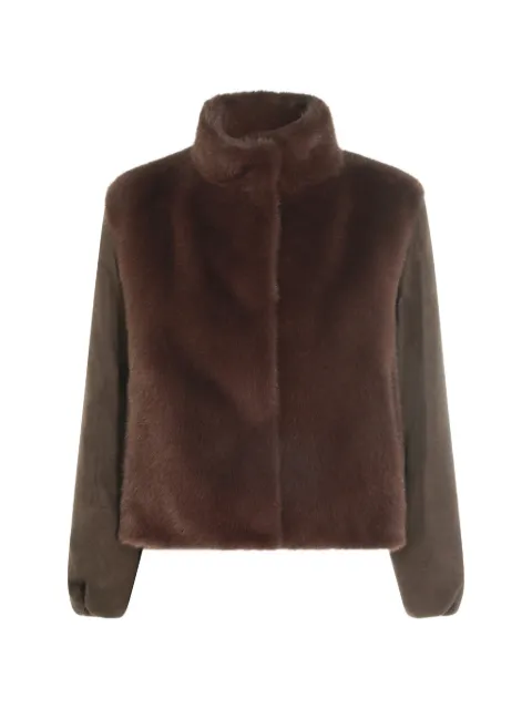 Herno faux-fur panelled JACKET Brown GI00054DR12896