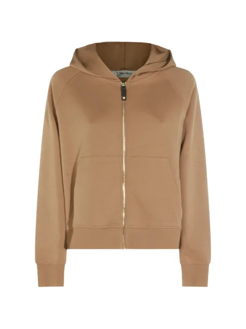 'S Max Mara logo-embroidered zip-up hoodie Neutrals 2629926021600