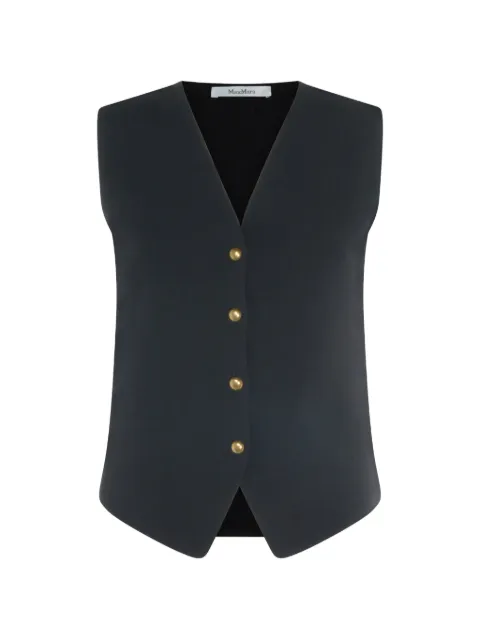Max Mara V-neck button-up gilet Blue 2621356011600