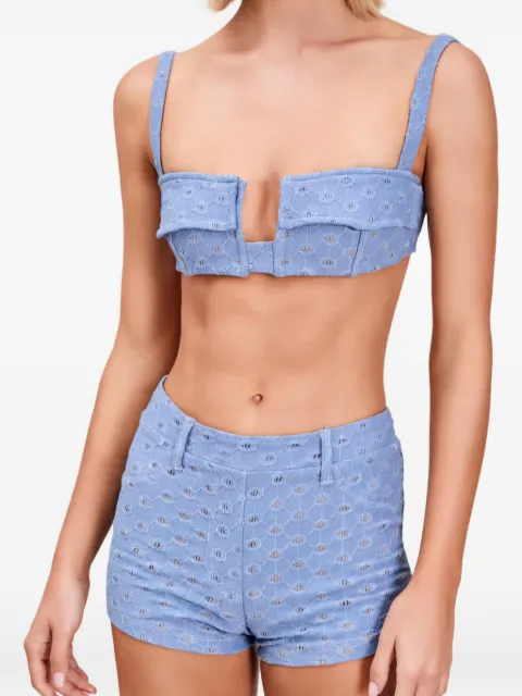 Devon Windsor Chriselle square-neck bikini top Blue SU26679T