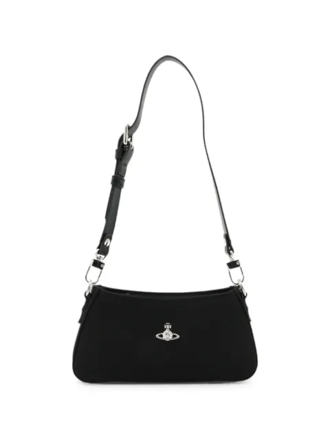 Vivienne Westwood Orb plaque shoulder bag Black 5801000JWW001YN401