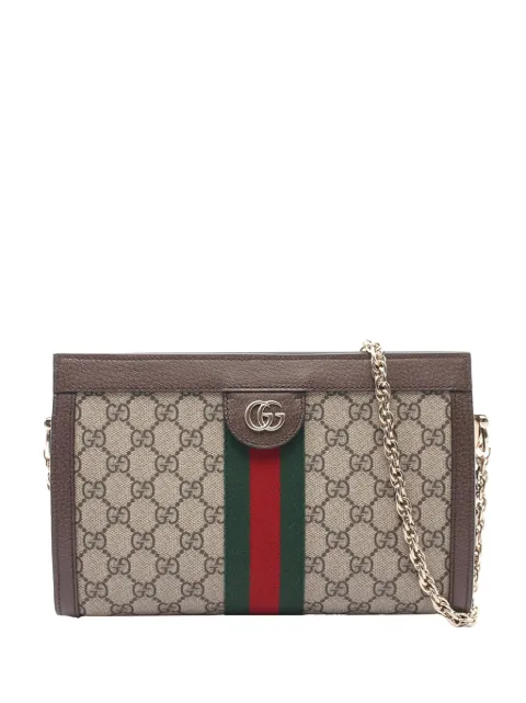 Gucci Pre-Owned 2016-2026 Medium GG Supreme Ophidia Web Chain crossbody bag Neutrals OBSR1QXUC8WA4POZ