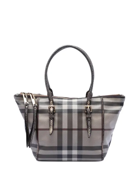 Burberry Pre-Owned 2000-2017 Small Smoke Check Coated Canvas Salisbury tote bag Neutrals L690805LXOCPVXN6