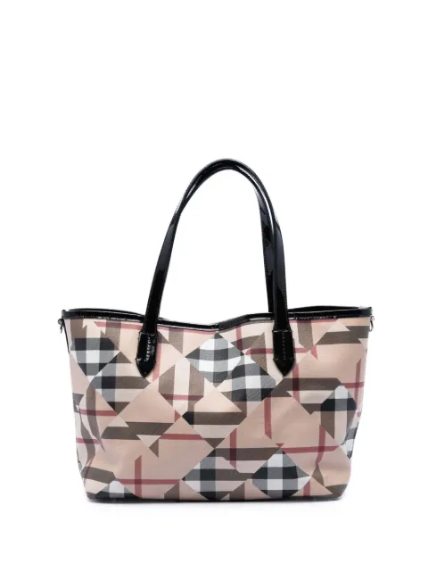 Burberry Pre-Owned 2000-2017 House Check Coated Canvas satchel Neutrals PCX8GJXTZP2OB7KO