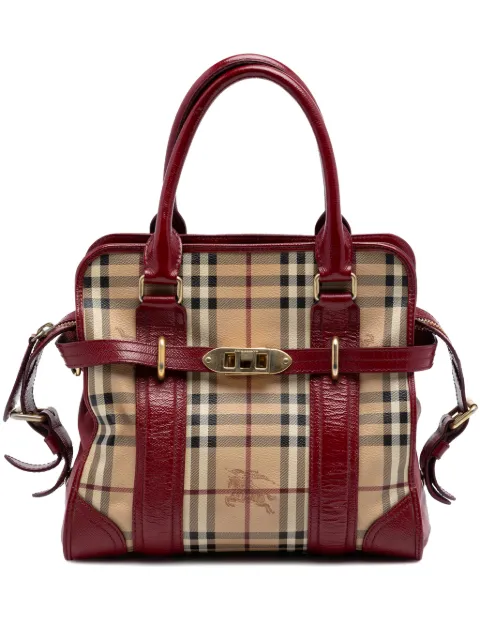 Burberry Pre-Owned 2000-2017 Haymarket Check Coated Canvas Minford Portrait satchel Neutrals E5SVC8MMU790W0AJ