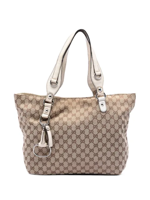 Gucci Pre-Owned 2016-2026 Medium GG Canvas Icon Bit tote bag Neutrals E1G9N8YYHM4MCADQ