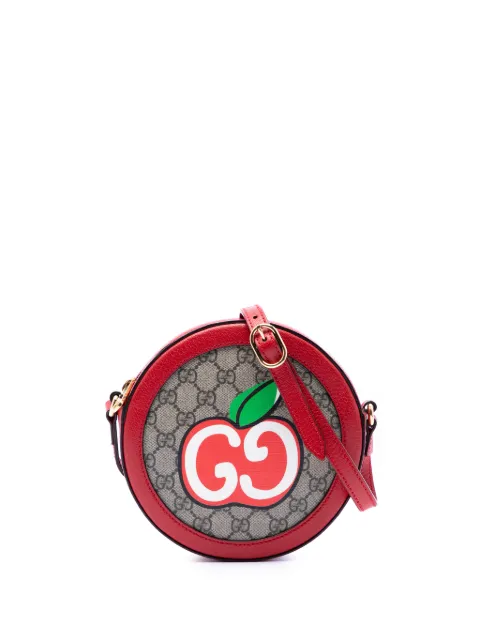 Gucci Pre-Owned 2016-2026 GG Supreme Apple Round crossbody bag Neutrals 92B375EIA0YLIFRV