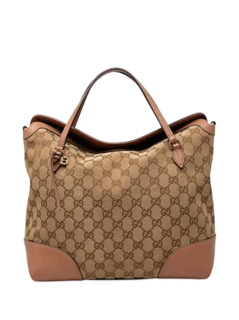 Gucci Pre-Owned 2016-2026 Medium GG Canvas Bree Fold Over Tote satchel Neutrals D9MI1YWCNTLGFRGY