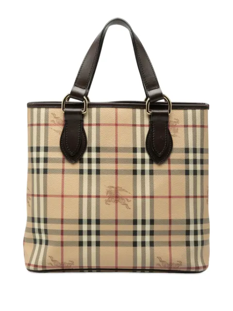 Burberry Pre-Owned 2000-2017 Haymarket Check Coated Canvas tote bag Neutrals OBHOMIGNLJB1LT8O