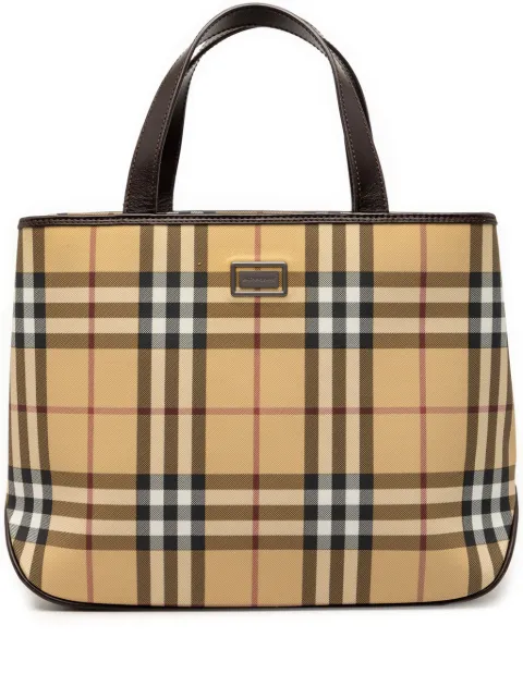 Burberry Pre-Owned 2000-2017 House Check Coated Canvas tote bag Neutrals 3F6VX7TLBEFPPH28