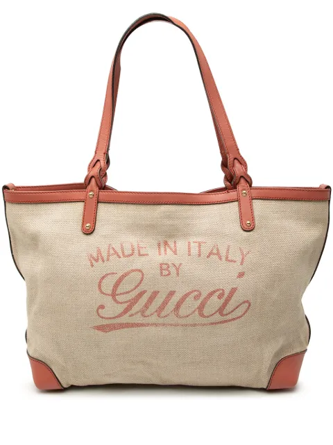 Gucci Pre-Owned 2000-2015 Medium Canvas Craft tote bag Neutrals ZCTNNUT6JBUJ61M8