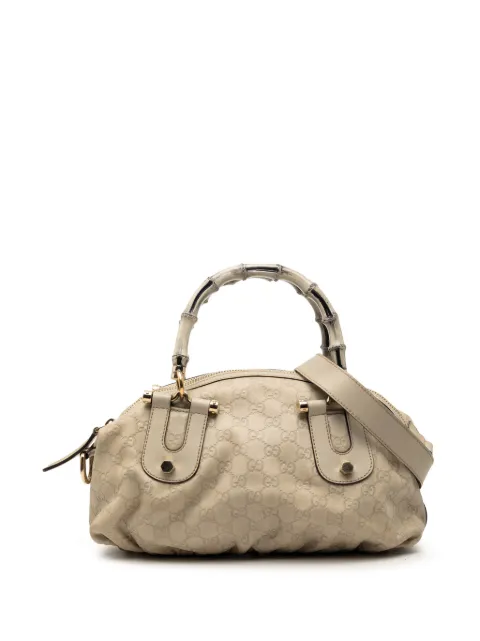 Gucci Pre-Owned 2000-2015 Guccissima Bamboo Dialux Pop satchel Neutrals 08WG8DECM80CO516