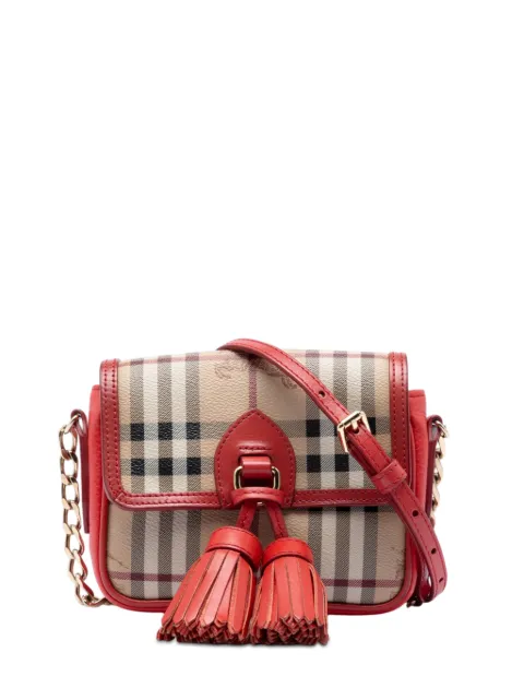 Burberry Pre-Owned 2000-2017 Mini Haymarket Check Coated Canvas Tassel crossbody bag Neutrals 27VC734DMDS6N6K9