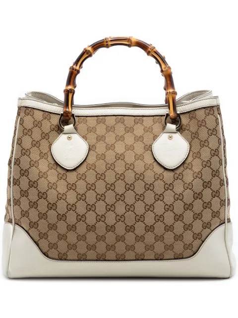 Gucci Pre-Owned 2000-2016 Medium GG Canvas Bamboo Diana tote bag Neutrals 8R1U1WRG04KKTZZA