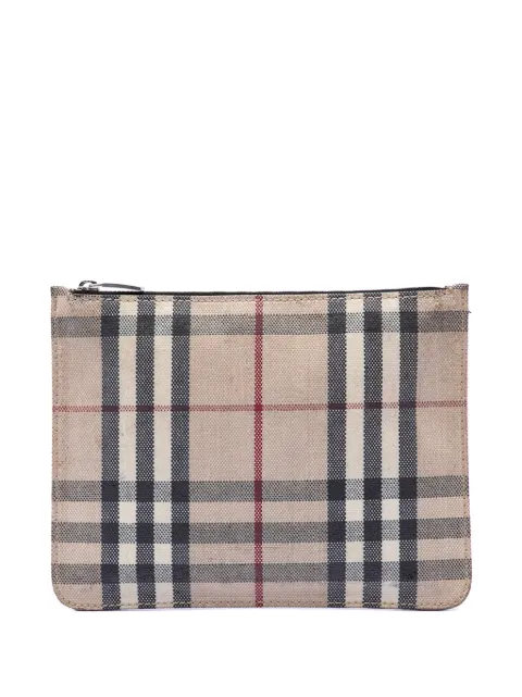 Burberry Pre-Owned 2000-2017 House Check Canvas pouch Neutrals 1EB1YRW32M243MU4