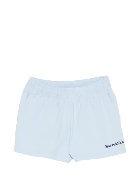 Sporty & Rich logo-embroidered track shorts Blue SH03775300BL