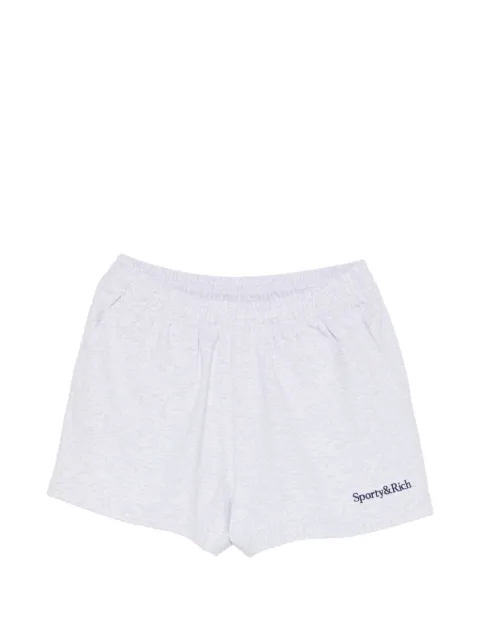 Sporty & Rich logo-embroidered track shorts Grey SH03777300GY