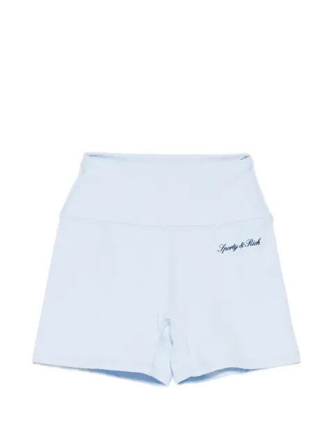 Sporty & Rich logo-print cycling shorts Blue SH05875326BL